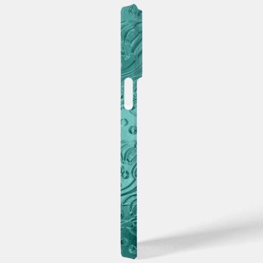 BLAUWGROEN EMBOSSED METALLIC LOOK ORNAMATION Case-Mate iPhone CASE (Achterkant / Rechts)