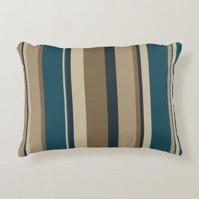 Blauwgroen en aanraakcirkels accent kussen (Voorkant)