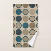 Blauwgroen en aanraakcirkels bad handdoek (Handdoek)