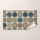 Blauwgroen en aanraakcirkels bad handdoek (Handdoek)