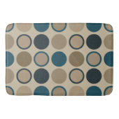 Blauwgroen en aanraakcirkels badmat (Voorkant)