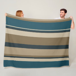 Blauwgroen en aanraakcirkels fleece deken