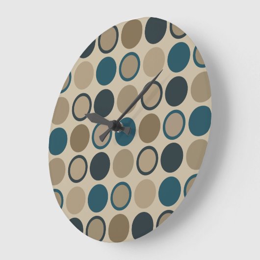 Blauwgroen en aanraakcirkels grote klok (Hoek)