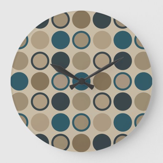 Blauwgroen en aanraakcirkels grote klok (Voorkant)