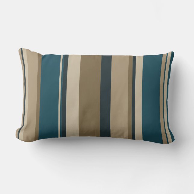 Blauwgroen en aanraakcirkels kussen (Voorkant)