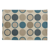 Blauwgroen en aanraakcirkels kussensloop (Achterkant)