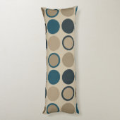 Blauwgroen en aanraakcirkels lichaamskussen (Achterkant (Verticaal))