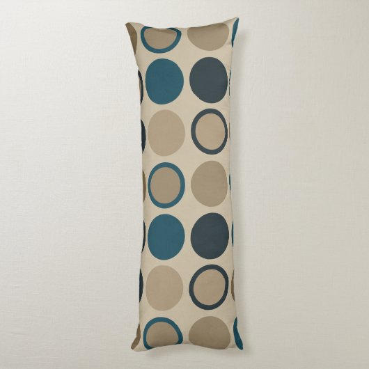 Blauwgroen en aanraakcirkels lichaamskussen (Achterkant (Verticaal))