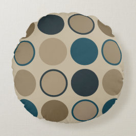 Blauwgroen en aanraakcirkels rond kussen