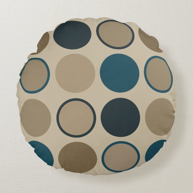 Blauwgroen en aanraakcirkels rond kussen (Voorkant)