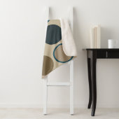 Blauwgroen en aanraakcirkels sherpa deken (In situ)