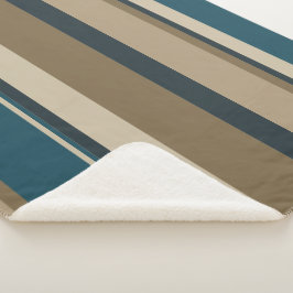 Blauwgroen en aanraakcirkels sherpa deken