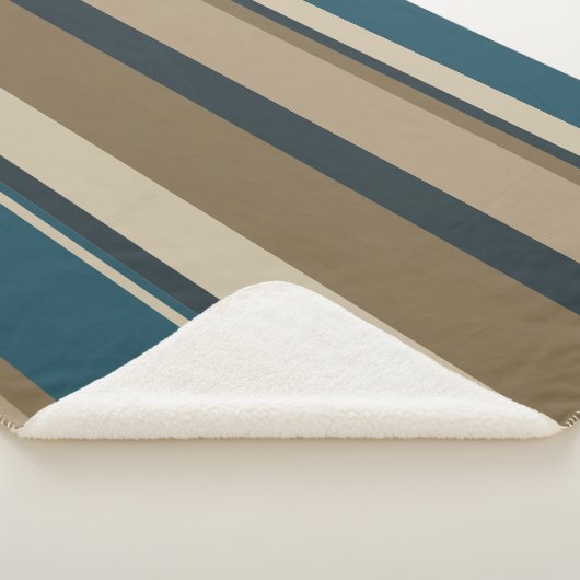 Blauwgroen en aanraakcirkels sherpa deken (3/4)