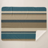 Blauwgroen en aanraakcirkels sherpa deken (Voorkant (horizontaal))