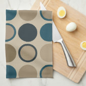Blauwgroen en aanraakcirkels T Theedoek (Quarter Fold)