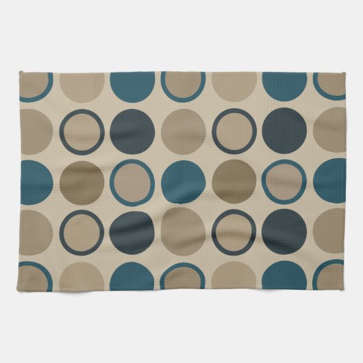 Blauwgroen en aanraakcirkels T Theedoek (Horizontaal)