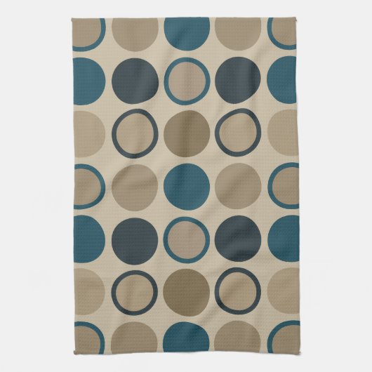 Blauwgroen en aanraakcirkels T Theedoek (Verticaal)