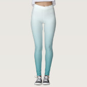 Blauwgroen en abstract ontwerp van Ombre Leggings (Voorkant)