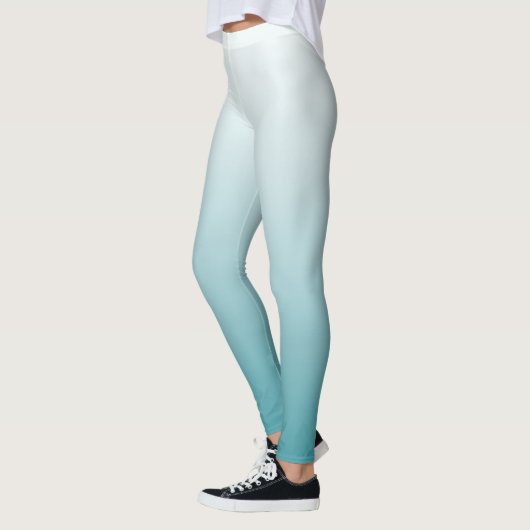 Blauwgroen en abstract ontwerp van Ombre Leggings (Links)