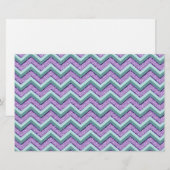 Blauwgroen en Amethist ZigZag Briefpapier (Voorkant / Achterkant)