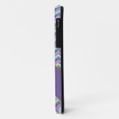 Blauwgroen en Amethist ZigZag Case-Mate iPhone Case (Achterkant/links)