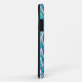 Blauwgroen en Amethyst iKat ZigZag patroon Case-Mate iPhone Case (Achterkant/rechts)