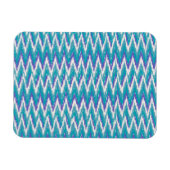 Blauwgroen en Amethyst iKat ZigZag patroon Magneet (Horizontaal)