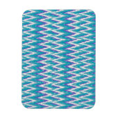 Blauwgroen en Amethyst iKat ZigZag patroon Magneet (Verticaal)