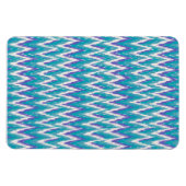 Blauwgroen en Amethyst iKat ZigZag patroon Magneet (Horizontaal)