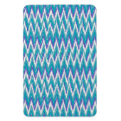 Blauwgroen en Amethyst iKat ZigZag patroon Magneet (Verticaal)