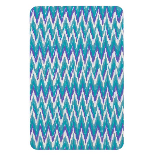 Blauwgroen en Amethyst iKat ZigZag patroon Magneet (Verticaal)