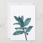 Blauwgroen en Aqua Exotic Plant Christelijk Wedden Kaart (Voorkant)