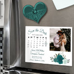 Blauwgroen en Aqua Rozen Agenda & Foto opslaan Dat Magnetische Uitnodiging<br><div class="desc">Deze prachtige magnetische kaart is een geweldige manier om je vrienden en familie te laten weten dat ze de Datum voor je aanstaande bruiloft kunnen redden. Het rustic boho chic design is uitgerust met een cluster van met de hand geschilderde rozen van de waterverf in tinten van blauwgroen, turquoise en...</div>