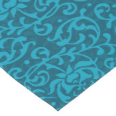 Blauwgroen en Aqua Tudor Gardens Damask Korte Tafelloper (Hoek)