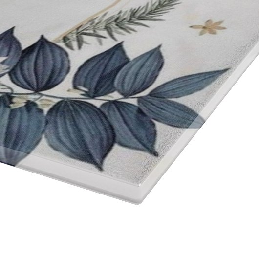 Blauwgroen en beige Mandala Grafisch kunstwerk Snijplank (Hoek)