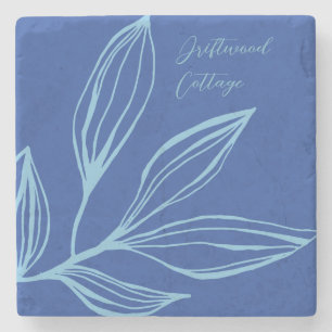 Blauwgroen en blauw Abstract marien Onderzetter me