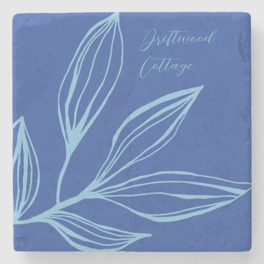 Blauwgroen en blauw Abstract marien Onderzetter me (Voorkant)