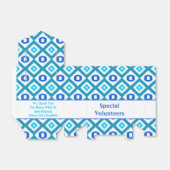 Blauwgroen en blauw bedankdoosjes (Uitgevouwen)