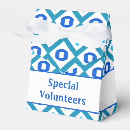 Blauwgroen en blauw bedankdoosjes (Voorkant Zijde)