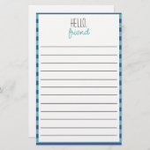 Blauwgroen en blauw gelijnd banketbakkerij (Voorkant / Achterkant)