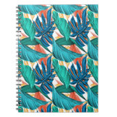 Blauwgroen en blauw ontwerp van het flessenmodel notitieboek (Voorkant)