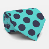 Blauwgroen en blauw Stropdas van de Dot (Opgerold)