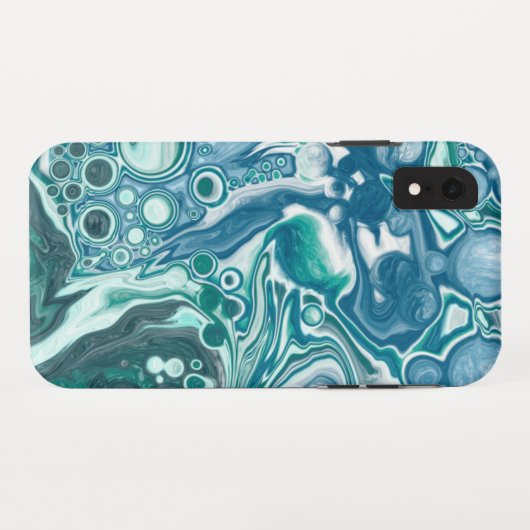 Blauwgroen en blauw Turquoise water Case-Mate iPhone Case (Achterkant (horizontaal))