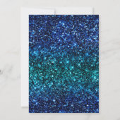 Blauwgroen en blauwe oceaanglamour Glitter Sweet 1 Kaart (Achterkant)