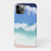 Blauwgroen en blauwe oceaangolven digitale kunst Case-Mate iPhone case (Achterkant)