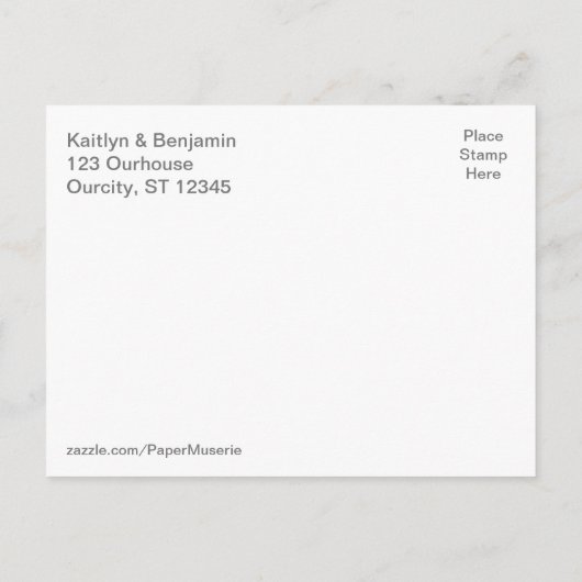 Blauwgroen en blauwe Ombre Waterverf Engagement Pa Uitnodiging Briefkaart (Achterkant)