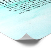 blauwgroen en blauwe waterverf 40 redenen waarom w poster (Hoek)