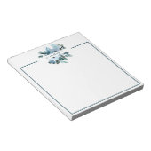 Blauwgroen en blauwe waterverf op maat notitieblok (Schuin)