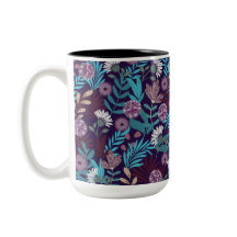 Blauwgroen en Bourgondische bloemenelegantie