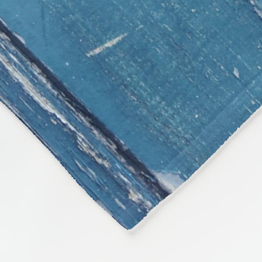 Blauwgroen en bruin houten plaat fleece deken (Hoek)